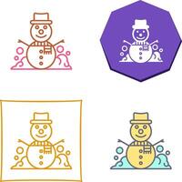 Snowman Icon Design vector