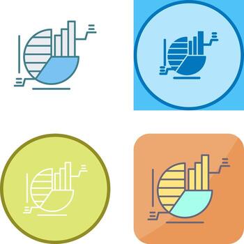 Pie Chart Icon Design vector