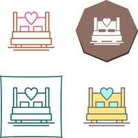 diseño de icono de cama doble vector