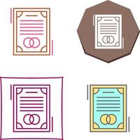 Wedding Contract Icon Design vector