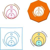 Venn Diagram Icon Design vector