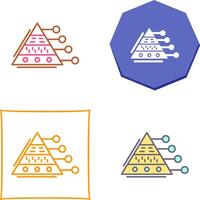 Pyramid Graph Icon Design vector