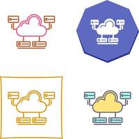 Cloud Database Icon Design vector