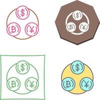 diseño de icono de cambio de moneda vector