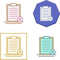 Rejected Icon Design vector