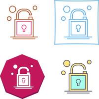 Open Lock Icon Design vector