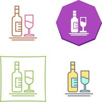 blanco vino icono diseño vector