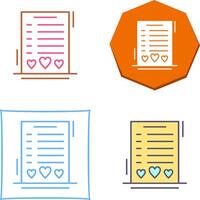 Wishlist Icon Design vector