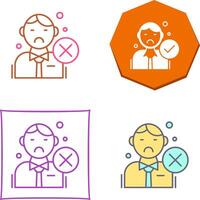 Rejected Icon Design vector