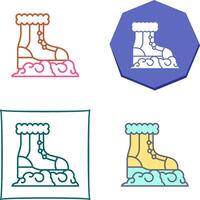 Snow Boots Icon Design vector