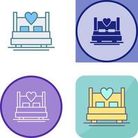 Double Bed Icon Design vector