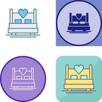 diseño de icono de cama doble vector