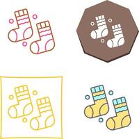 Winter Socks Icon Design vector