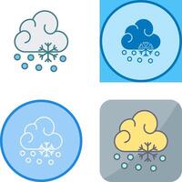 Snow Fall Icon Design vector