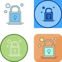 Open Lock Icon Design vector