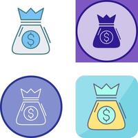 diseño de icono de bolsa de dinero vector