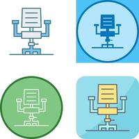 Desk Chair Icon Design vector