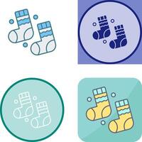 Winter Socks Icon Design vector