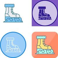 Snow Boots Icon Design vector