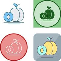 Apricot Icon Design vector