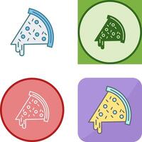 Pizza rebanada icono diseño vector