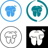 Toothache And Plaque Icon Design vector