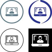 Online Lesson Icon Design vector