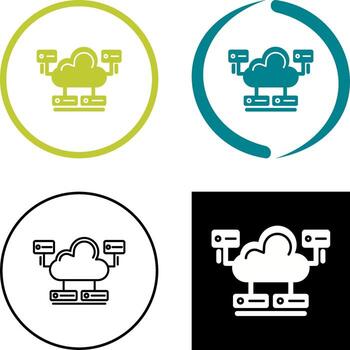 Cloud Database Icon Design vector