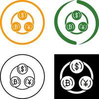 Currency Exchange Icon Design vector