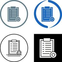 List Protection Icon Design vector