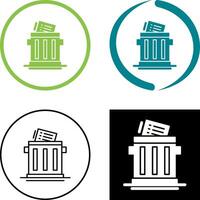 Trash List Icon Design vector