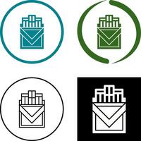 Cigarette Pack Icon Design vector