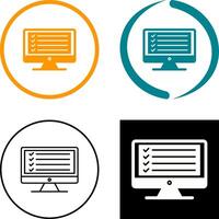 Online Checklist Icon Design vector