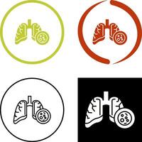 pulmón cáncer icono diseño vector