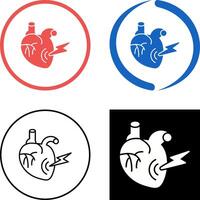 corazón ataque icono diseño vector