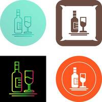 blanco vino icono diseño vector