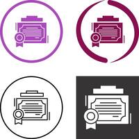 Certificate Icon Design vector