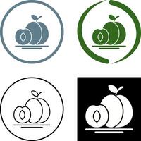 Apricot Icon Design vector