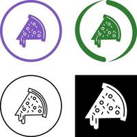 Pizza rebanada icono diseño vector