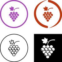 diseño de icono de uvas vector