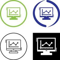Line Chart Icon Design vector