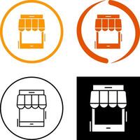 Online Shop Icon Design vector