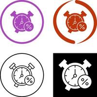 diseño de icono de reloj de alarma vector