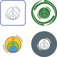 Venn Diagram Icon Design vector