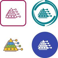 Pyramid Graph Icon Design vector