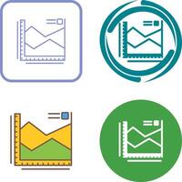 Spline Chart Icon Design vector
