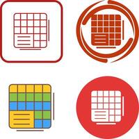 Table Data Icon Design vector