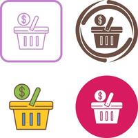 Shopping Basket Icon Design vector