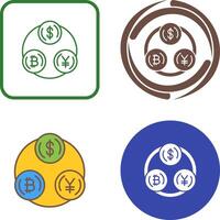 Currency Exchange Icon Design vector