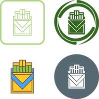 Cigarette Pack Icon Design vector